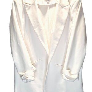 Nine West Women’s Ivory Blazer – Size Large – Classic Open Front Career Jacket